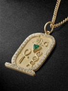 Jacquie Aiche - Gold, Diamond and Emerald Pendant Necklace