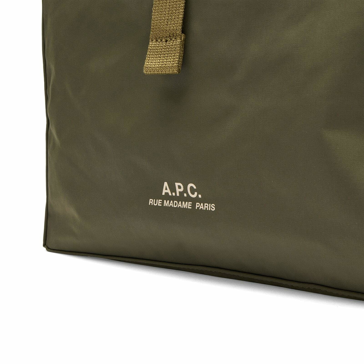 A.P.C. Men's Cabas Archive Tote Bag in Khaki 
