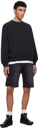 1017 ALYX 9SM Black Garment Dye Cargo Shorts
