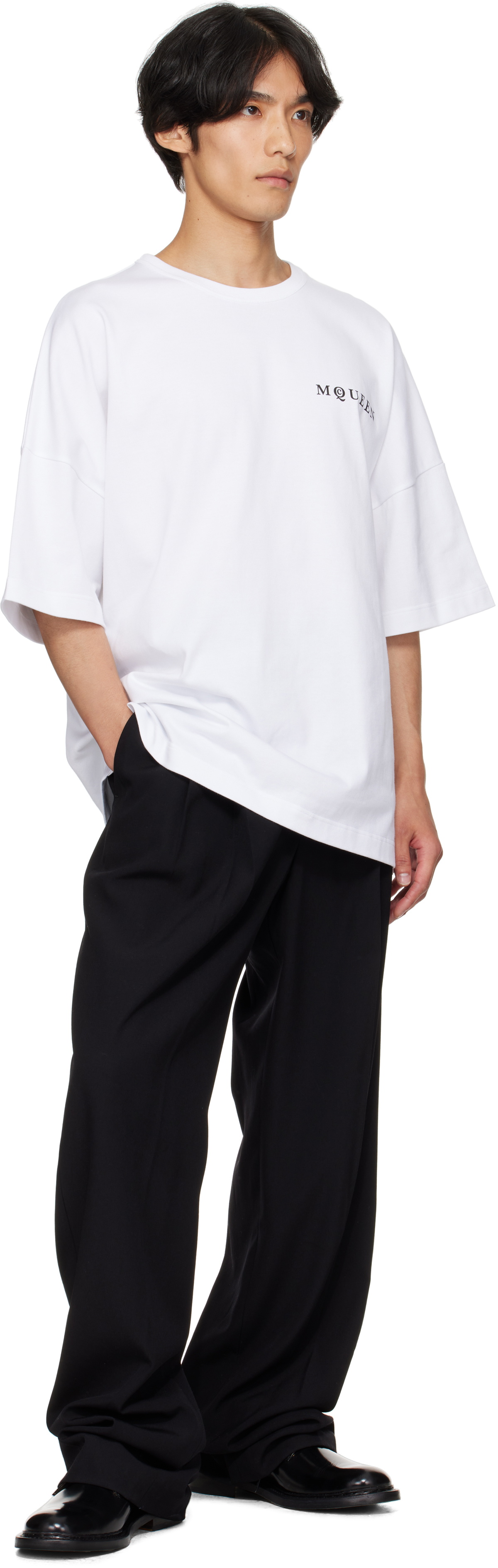 McQueen White Oversized 'McQueen' T-shirt