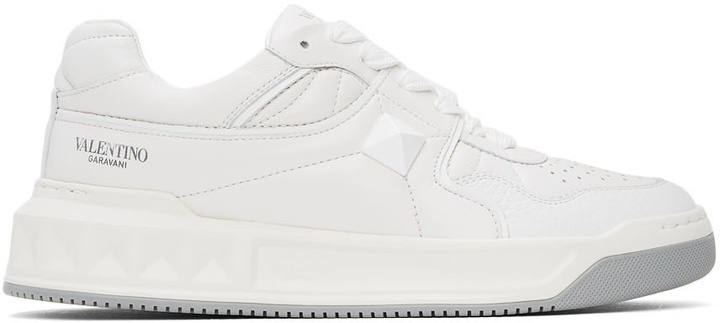 Photo: Valentino Garavani White One Stud Low-Top Sneakers