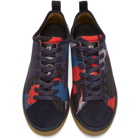 PS by Paul Smith Navy and Red Camo Miyata Sneakers