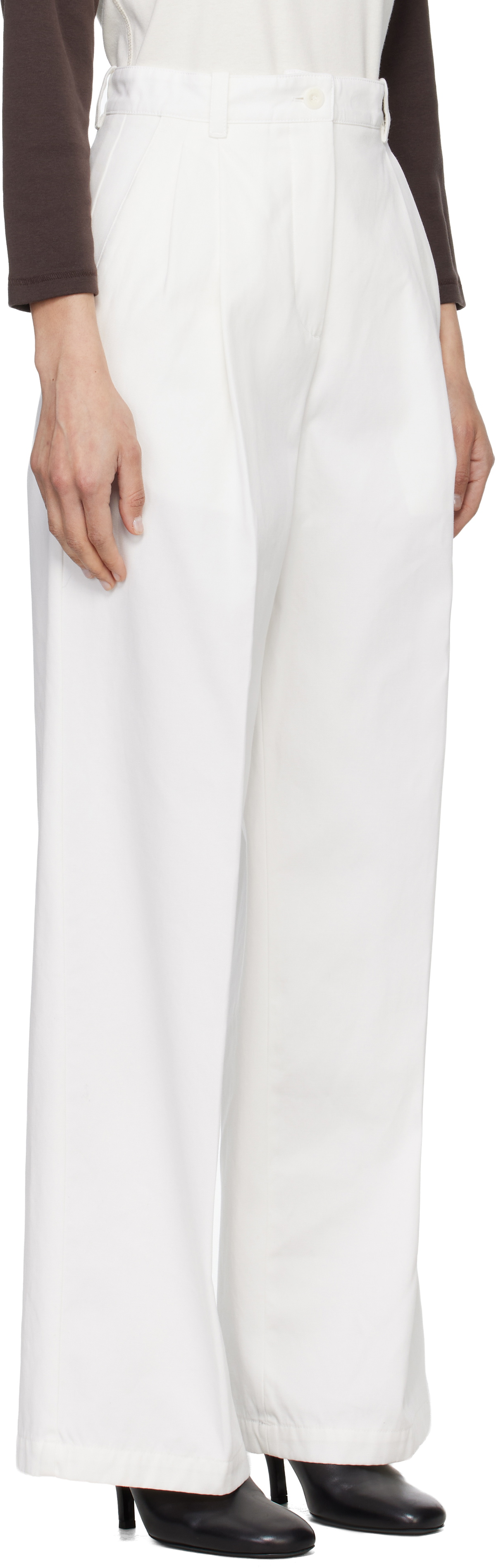 A.P.C. White Ginny Trousers