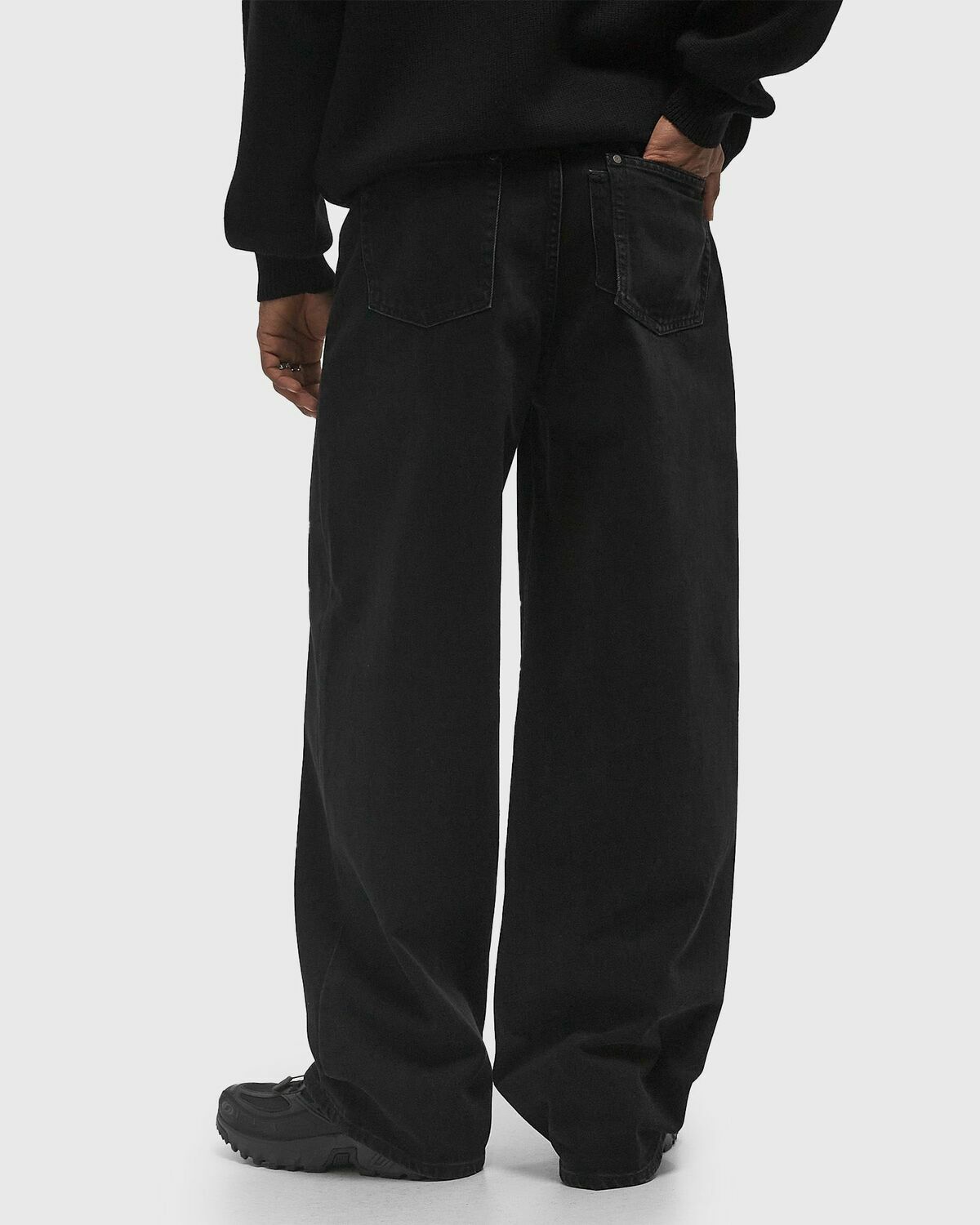 032c DOWN TO EARTH WIDE LEG JEAN Black Mens Jeans