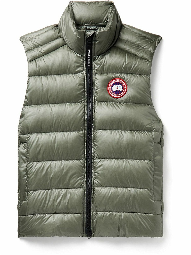 Photo: Canada Goose - Crofton Slim-Fit Quilted Recycled Nylon-Ripstop Down Gilet - Green