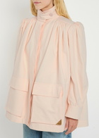 Chloe Pleated Canvas Jacket Pink