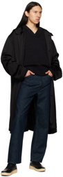 Jil Sander Black V-Neck Sweater