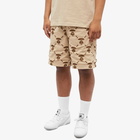 Men's AAPE Dope Mesh Monogram Reversible Short in Beige