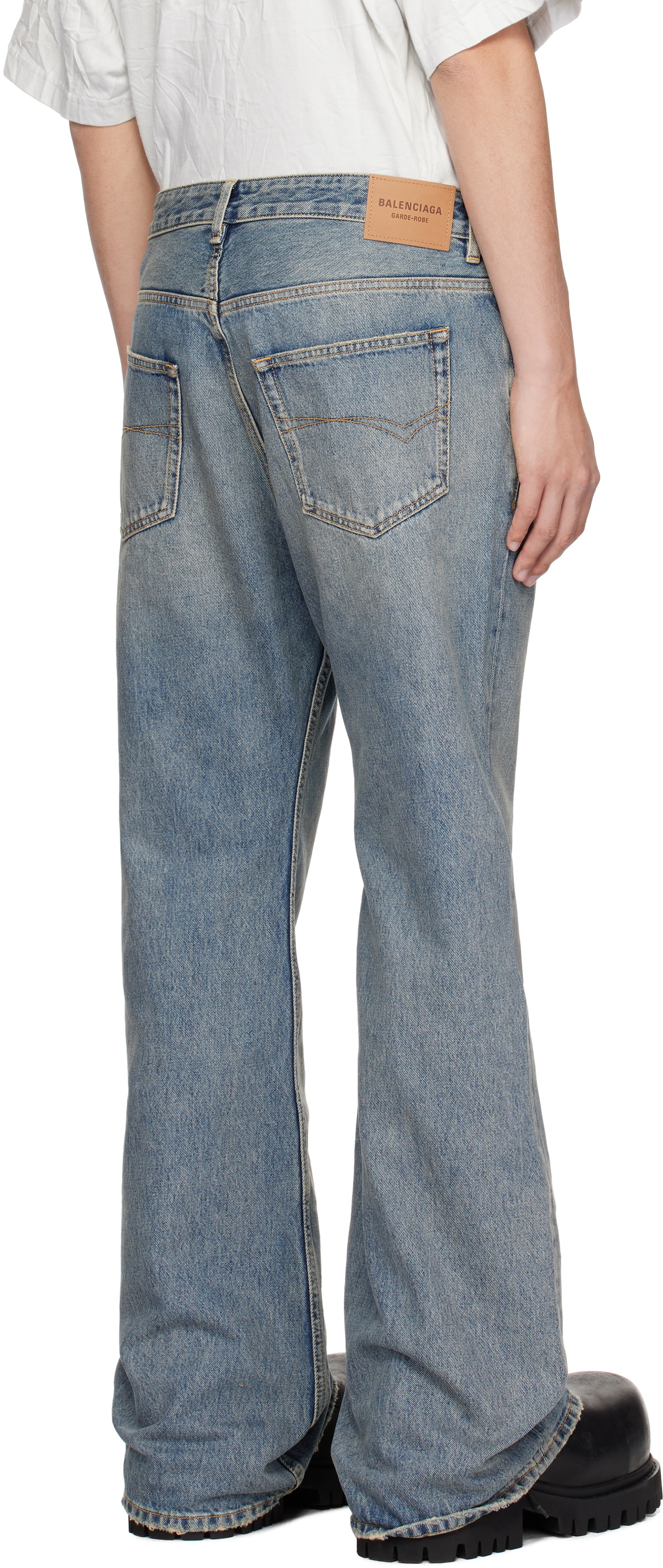 Balenciaga Blue Flared Jeans Balenciaga