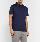 Zimmerli - Slim-Fit Sea Island Cotton-Jersey Polo Shirt - Blue