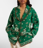 Rixo Morla paisley wool and cotton cardigan