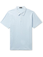 THEORY - Bron Slub Organic Cotton-Jersey Polo Shirt - Blue