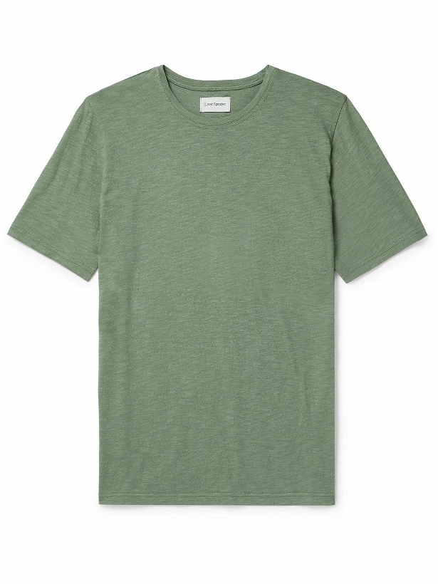 Photo: Oliver Spencer - Conduit Slub Cotton-Jersey T-Shirt - Green