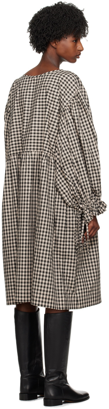 Cawley Black & Off-White Georgie Midi Dress