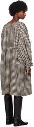 Cawley Black & Off-White Georgie Midi Dress