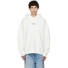 Maison Margiela White Reversed Logo Hoodie