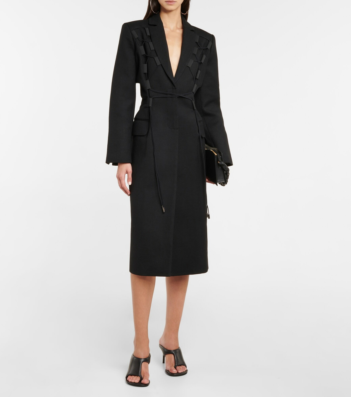 ★JACQUEMUS★ LE MANTEAU LACCIU レースアップ ウール コート Jacquemus - Le Manteau Lacciu belted wool coat Jacquemus