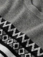 James Perse - Fair Isle Cashmere and Cotton-Blend Sweater - Gray