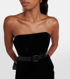 Max Mara Giubba strapless velvet corset top