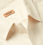 Missoni - Camp-Collar Crochet-Panelled Cotton-Jersey Shirt - Neutrals