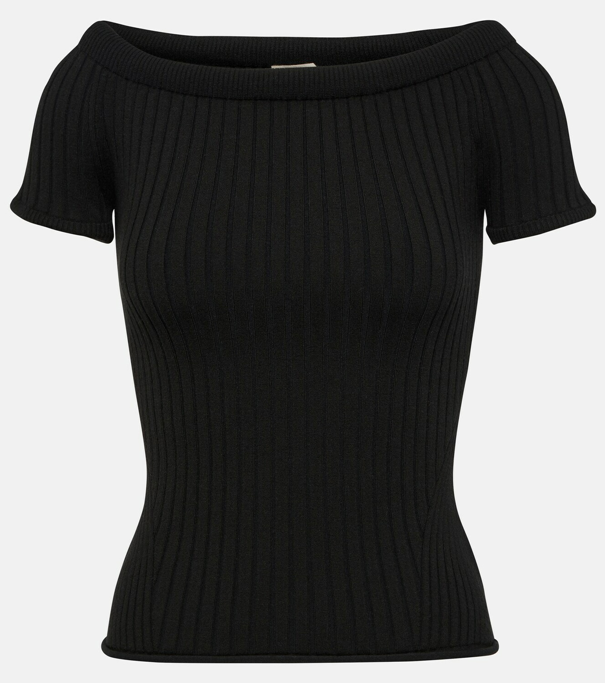 Khaite Ricki off-the-shoulder wool-blend top