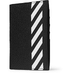 Off-White - Logo-Print Pebble-Grain Leather Cardholder - Men - Black