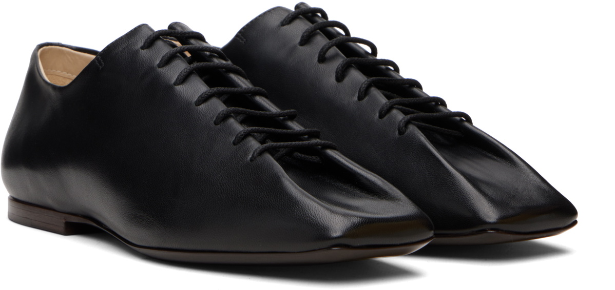 LEMAIRE Black Souris Flat Classic Derbys