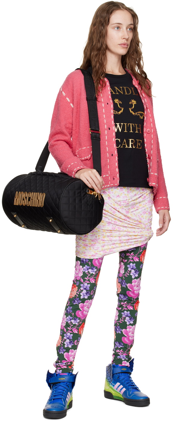 Moschino Black Quilted Duffle Bag Moschino