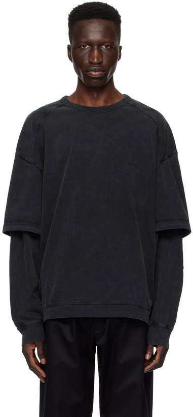 Photo: DARKPARK Black Theo Long Sleeve T-Shirt