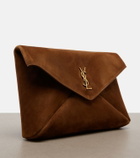 Saint Laurent Cassandre suede pouch