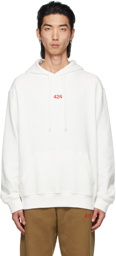424 White Logo Hoodie