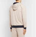 Hugo Boss - Mélange Stretch-Cotton Jersey Zip-Up Hoodie - Beige