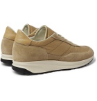 Common Projects - Track Classic Leather-Trimmed Suede and Ripstop Sneakers - Brown