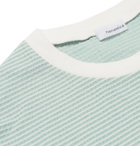 nanamica - Striped Cotton and COOLMAX-Blend Seersucker T-Shirt - Green