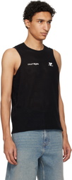 Courrèges Black Printed Mesh Tank Top