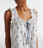 Dôen Nessie floral striped cotton shirt dress