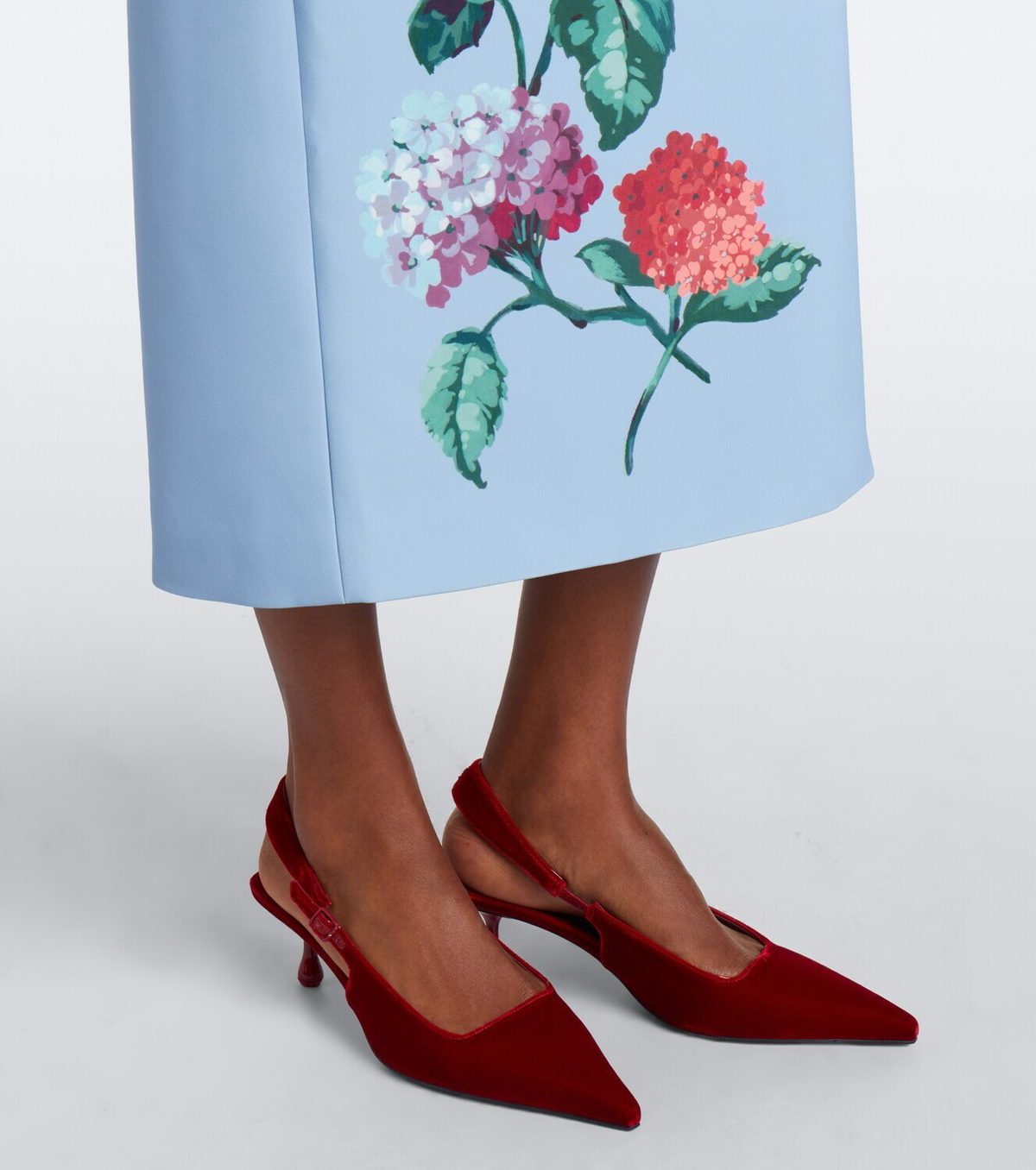 Carolina Herrera Embellished floral-appliqué midi dress