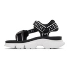 Givenchy Black and White 4G Jaw Sandals