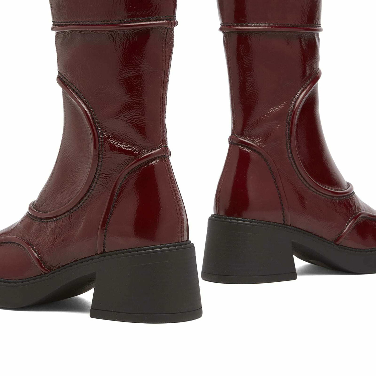 MIISTA Women's Malene Burgundy Ankle Boot in Red