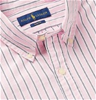Polo Ralph Lauren - Slim-Fit Button-Down Collar Striped Cotton Oxford Shirt - Pink
