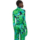 Richard Quinn Green Floral Turtleneck