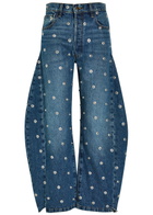 A.W.A.K.E Mode Stud-embellished Barrel-leg Jeans Blue