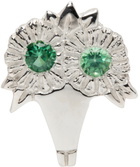 Bleue Burnham SSENSE Exclusive Silver & Green Bouquet Single Earring