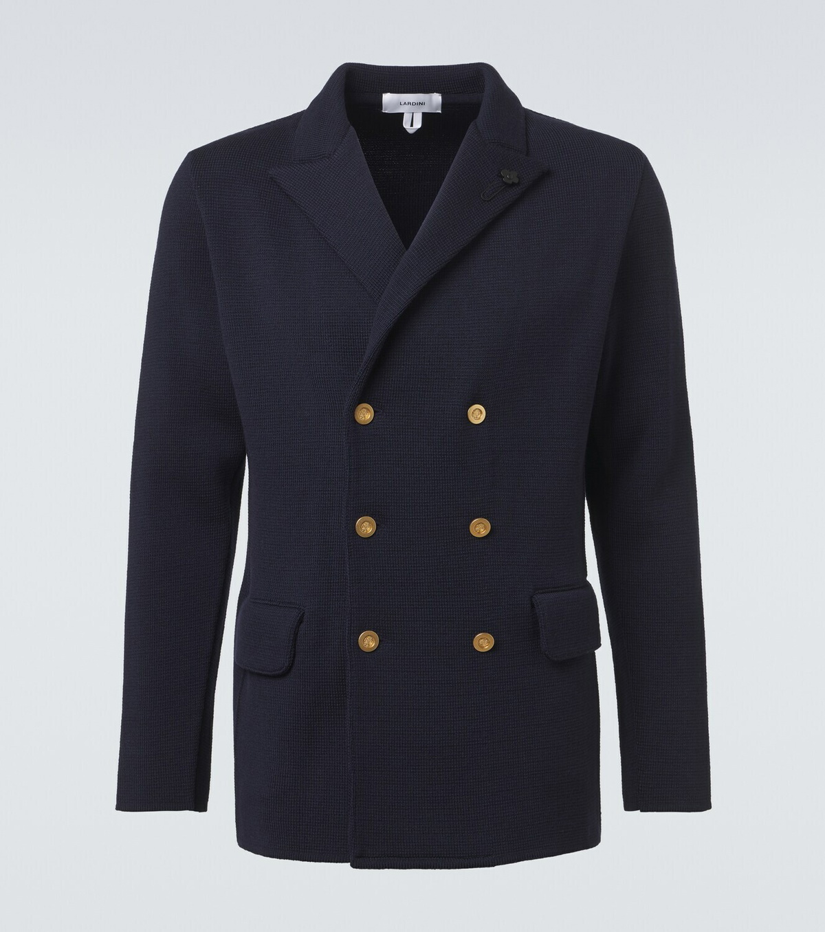 Lardini Double-breasted virgin wool blazer