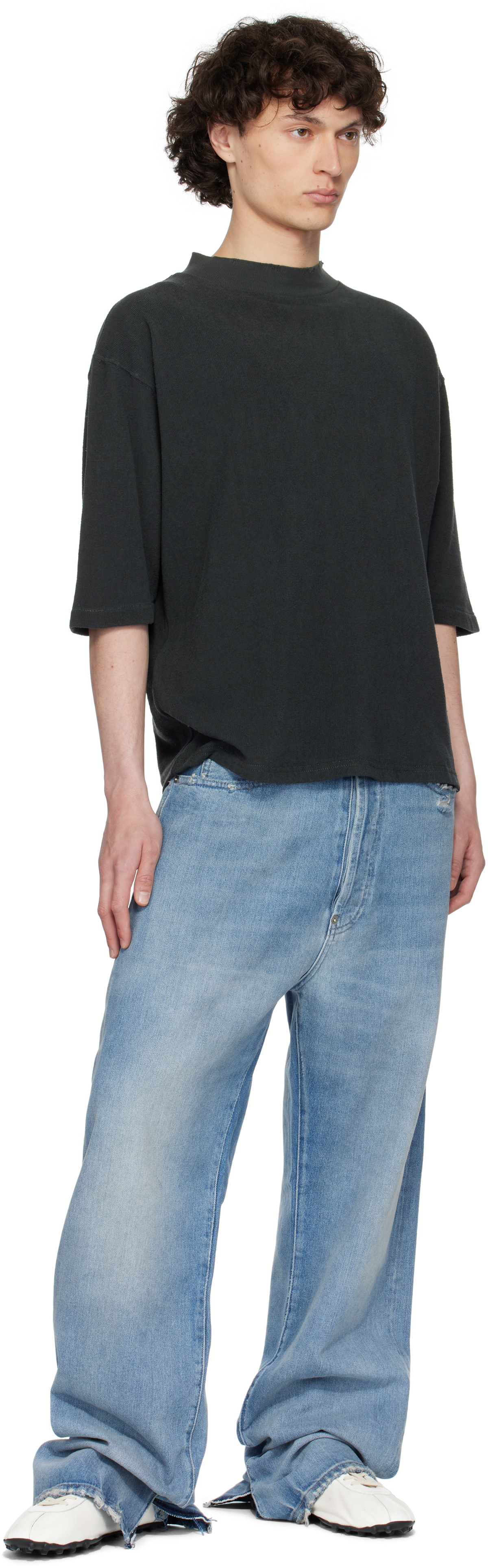 【関税込み】Maison Margiela グレー Stamp Logo Tシャツ Maison Margiela Gray Stamp Logo T-shirt Maison Margiela