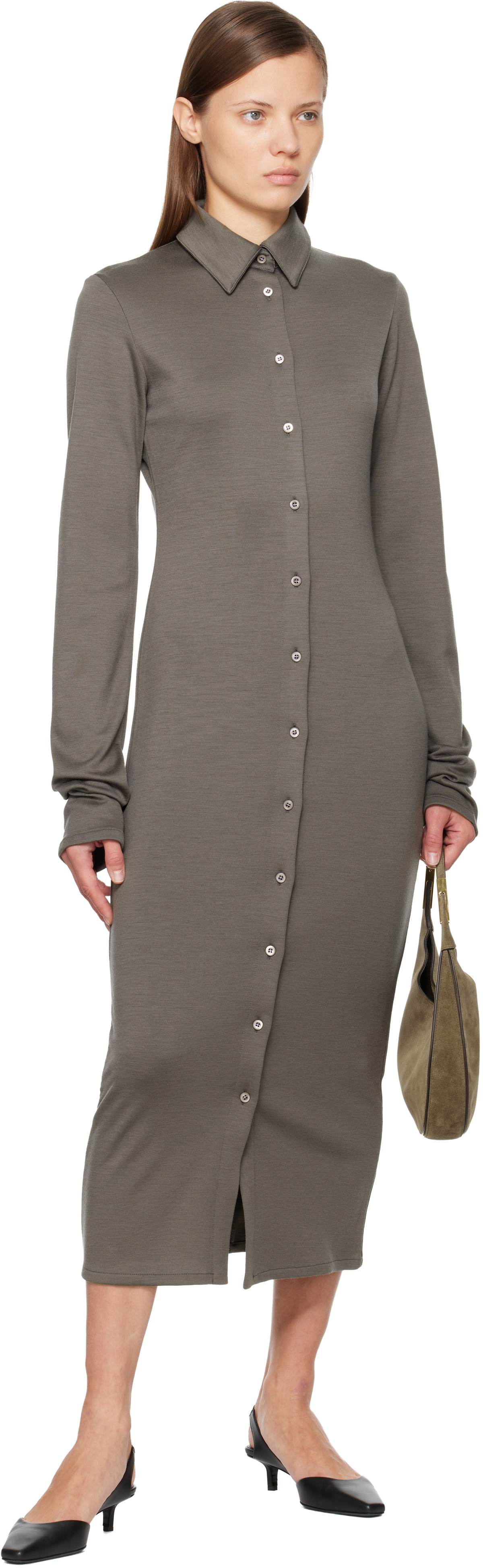 Rier Gray Polar Midi Dress
