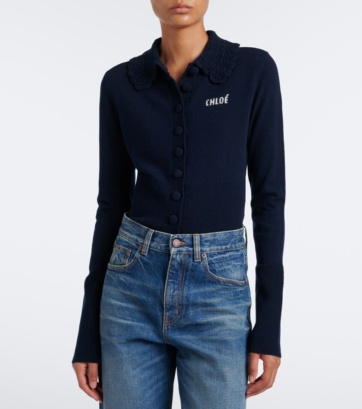 Chloé Logo wool cardigan
