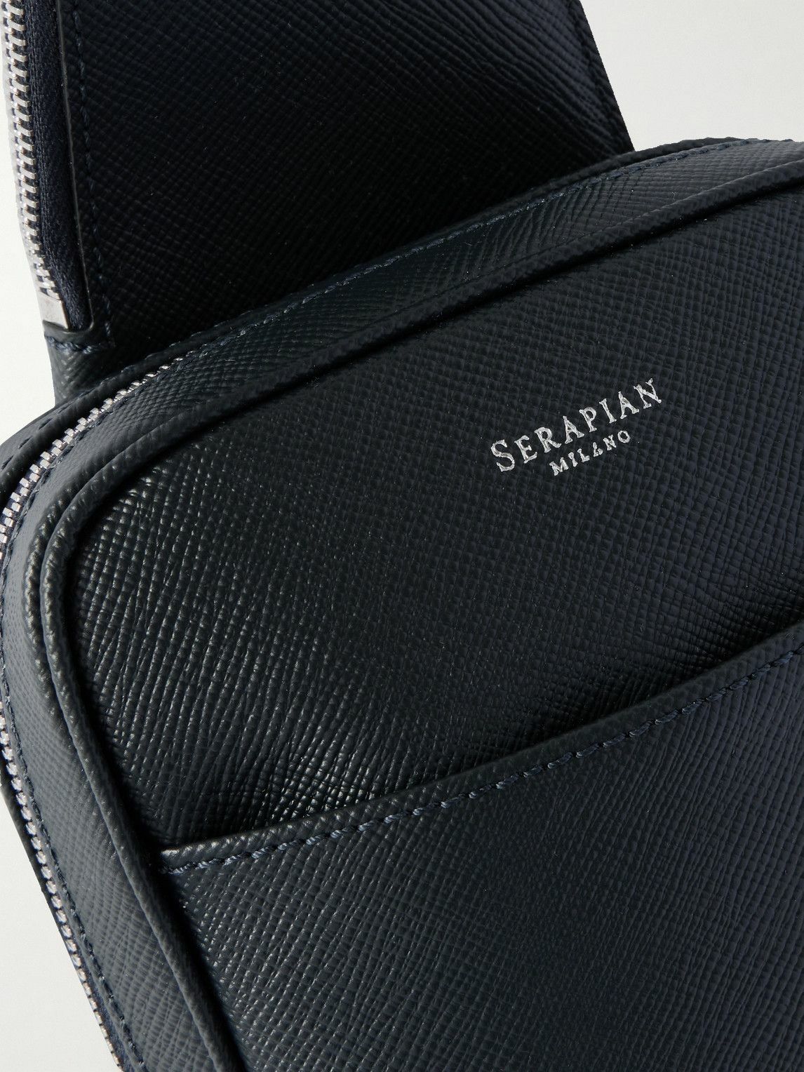Serapian - Cross-Grain Leather Sling Backpack