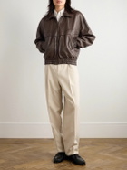 SAINT LAURENT - Leather Jacket - Brown