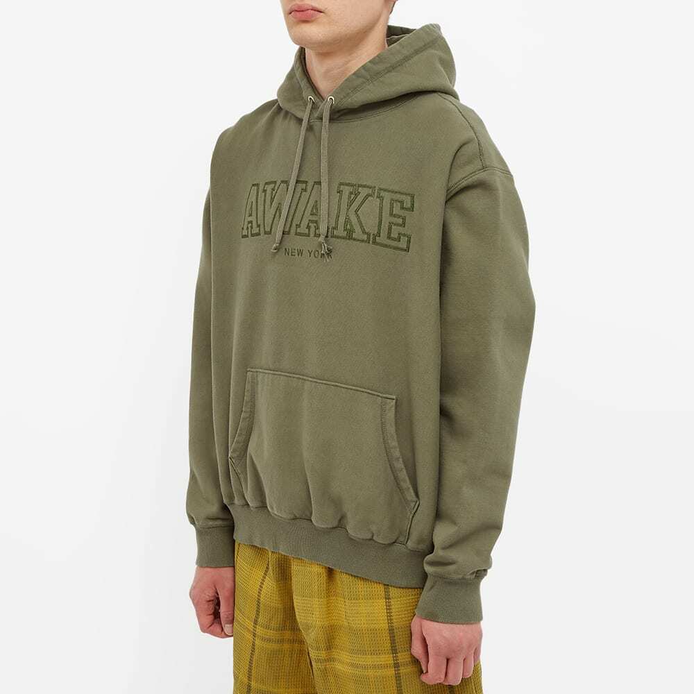 Awake NY Men's Military Embroidered Logo Hoody in Olive Awake NY